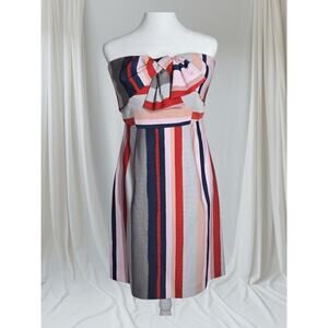 Sam Edelman Striped Strapless Dress Women's Size 4 **Small flaw. Read descriptio